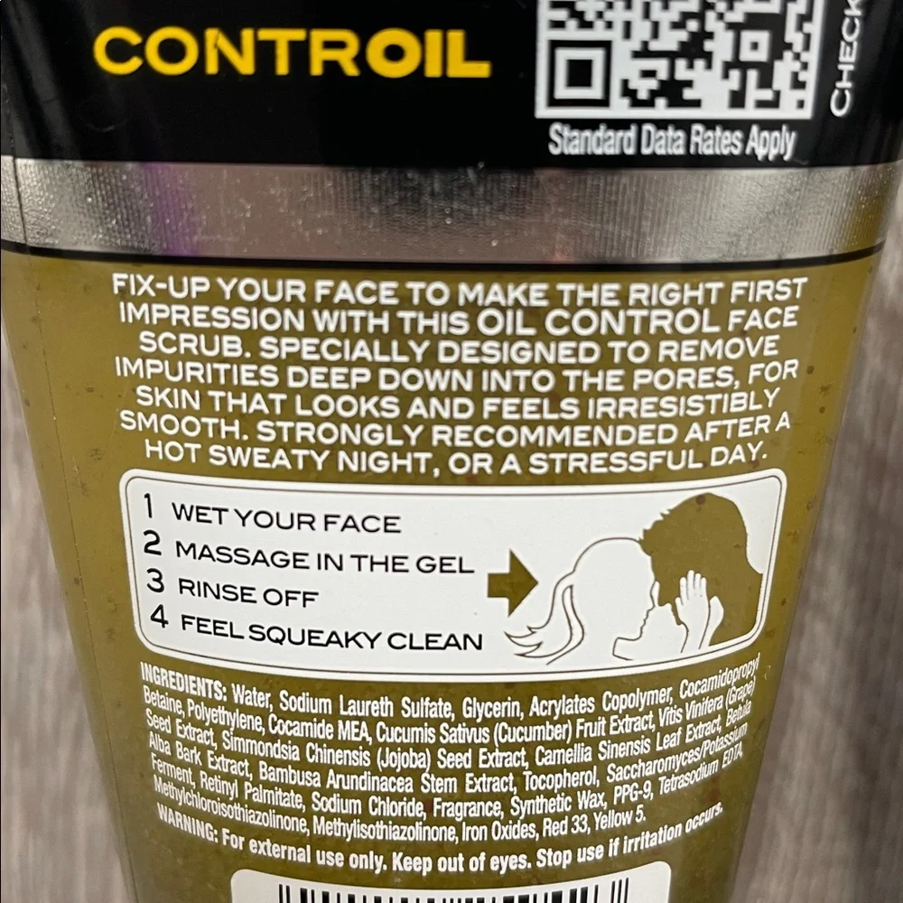 Bundle of Two Discontinued Axe Controil Oily Skin Face Scrub Ultra Smooth Skin